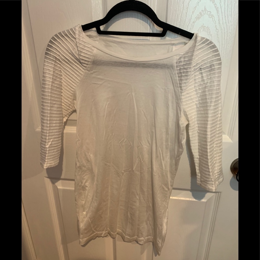 White shirt with 3/4 sleeves